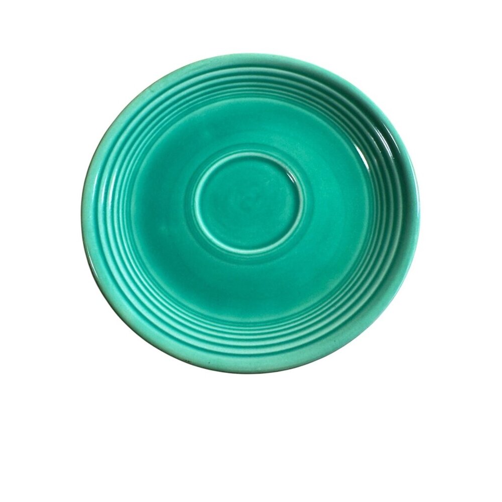 Vintage Fiesta Green Saucer Plates Set Of 2 - Picture 4 of 5